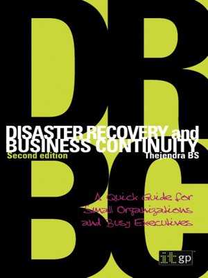 cover image of Disaster Recovery and Business Continuity